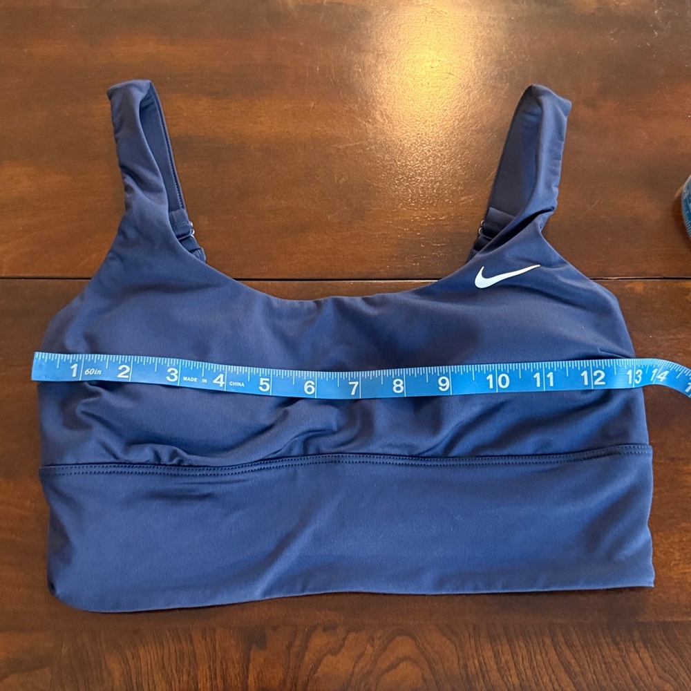 Nike Swim Women's Essential Scoop Neck Midkini Top Midnight Navy - Picture 6 of 8